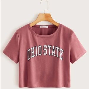 Letter Graphic Cropped Tee